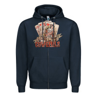 Navy long live cowgirls cards Zipper Hoodie - NancyCooperArtShop