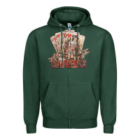 Sports Green long live cowgirls cards Zipper Hoodie - NancyCooperArtShop
