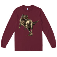 Burgundy Tyrannosaurus T rex Long Sleeve Tee - LillyAllenDesigns