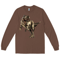 Chestnut Tyrannosaurus T rex Long Sleeve Tee - LillyAllenDesigns