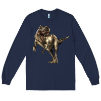 Navy Tyrannosaurus T rex Long Sleeve Tee - LillyAllenDesigns