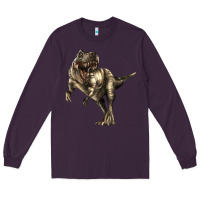 Plum Tyrannosaurus T rex Long Sleeve Tee - LillyAllenDesigns