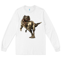 White Tyrannosaurus T rex Long Sleeve Tee - LillyAllenDesigns