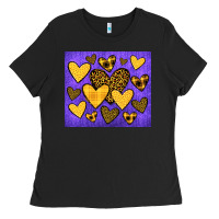 Black team spirit color purple and gold Ladies Tee - JahusDesignShop