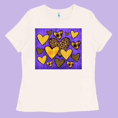 Team Spirit Color Purple And Gold Ladies Tee Designed By Jahusdesignshop