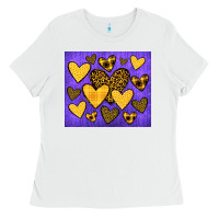 White team spirit color purple and gold Ladies Tee - JahusDesignShop
