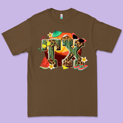 Summer Tx Premium Tee Designed By Texasbilliewilder
