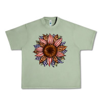 Oil Green usa flag camouflage leopard sunflower Urban Heavy Tee - Artiststas