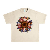 Usa Flag Camouflage Leopard Sunflower Urban Heavy Tee | Teevron