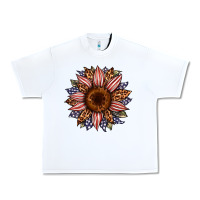 White usa flag camouflage leopard sunflower Urban Heavy Tee - Artiststas