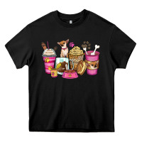 Black Chihuahua coffee cups Heavy Core Tee - Zillion Design Studio