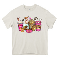 Cream Chihuahua coffee cups Heavy Core Tee - Zillion Design Studio