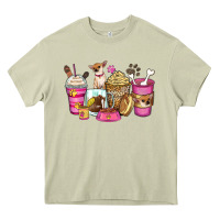 Mossy Chihuahua coffee cups Heavy Core Tee - Zillion Design Studio