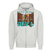 Dove Grey im only one drink Zipper Hoodie - NancyCooperArtShop