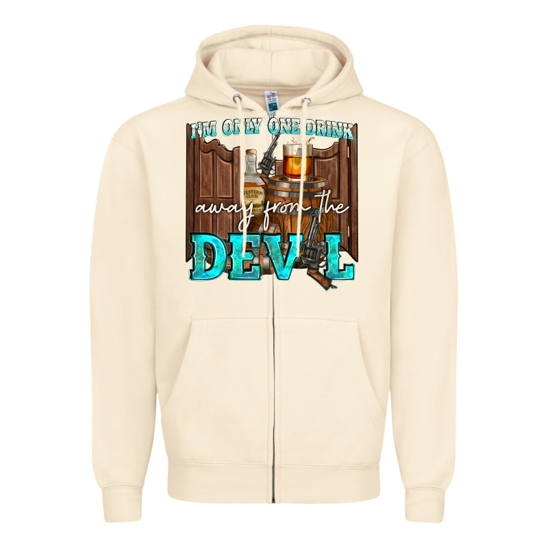 Im Only One Drink Zipper Hoodie by NancyCooperArtShop | Teevron
