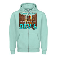 Seafoam im only one drink Zipper Hoodie - NancyCooperArtShop