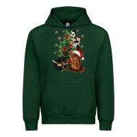 Forest Green heifer cow gnomies christmas tree Urban Hoodie - CowGirlArtShop