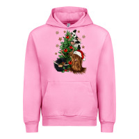 Fuchsia Pink heifer cow gnomies christmas tree Urban Hoodie - CowGirlArtShop