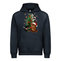 Navy heifer cow gnomies christmas tree Urban Hoodie - CowGirlArtShop