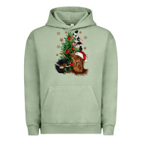 Pigment Oil Green heifer cow gnomies christmas tree Urban Hoodie - CowGirlArtShop