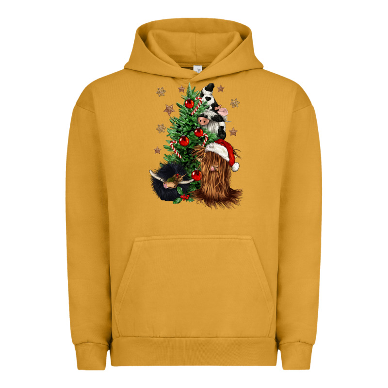 Heifer Cow Gnomies Christmas Tree Urban Hoodie by CowGirlArtShop | Teevron