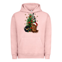 Pigment Salmon heifer cow gnomies christmas tree Urban Hoodie - CowGirlArtShop