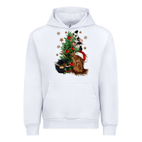 White heifer cow gnomies christmas tree Urban Hoodie - CowGirlArtShop