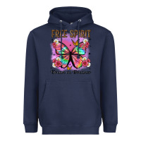 Navy free spirit dream on dreamer Heavyweight Hoodie - Artiststas