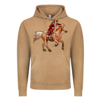 Vintage Camel Western Christmas Cowgirl On The Horse Vintage Hoodie - RanaPortraitStore