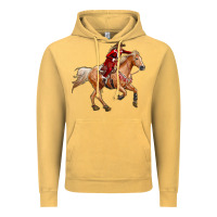 Vintage Mustard Western Christmas Cowgirl On The Horse Vintage Hoodie - RanaPortraitStore