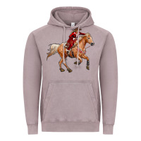 Vintage Zinc Western Christmas Cowgirl On The Horse Vintage Hoodie - RanaPortraitStore