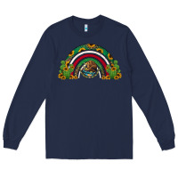 Navy mexican flag cactus and sunflowers rainbow Long Sleeve Tee - Jasminsmagicworld