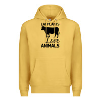 Antique Gold Eat Plants Love Animals Premium Hoodie - Bettercallsaul
