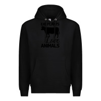 Black Eat Plants Love Animals Premium Hoodie - Bettercallsaul