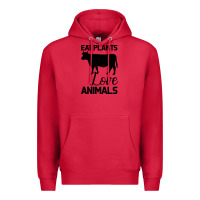 Cardinal Eat Plants Love Animals Premium Hoodie - Bettercallsaul