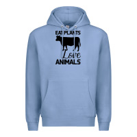 Colony Blue Eat Plants Love Animals Premium Hoodie - Bettercallsaul