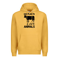 Mustard Eat Plants Love Animals Premium Hoodie - Bettercallsaul