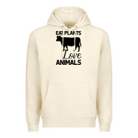 Sandshell Eat Plants Love Animals Premium Hoodie - Bettercallsaul