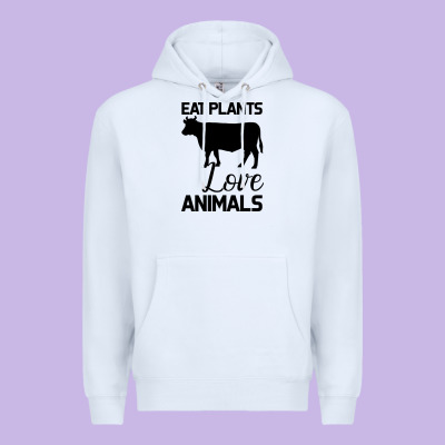 Eat Plants Love Animals Premium Hoodie Designed By Bettercallsaul