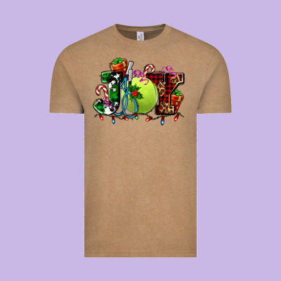 Joy And Tennis Christmas Vintage Tee Designed By Adodesignshop