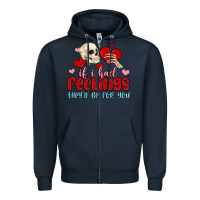 Navy if i had feelings they d be for you Zipper Hoodie - MaliasSmallBusiness