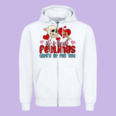 If I Had Feelings They D Be For You Zipper Hoodie Designed By Maliassmallbusiness