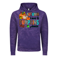 Cloud Purple autumn leaves pumpkin please Vintage Hoodie - AdoDesignShop