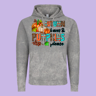 Autumn Leaves Pumpkin Please Vintage Hoodie Designed By Adodesignshop