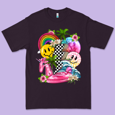 Summer Smile Face And Beach Vibes With Rainbow Tbw Premium Tee Designed By Texasbilliewilder
