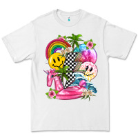 White summer smile face and beach vibes with rainbow tbw Premium Tee - texasbilliewilder