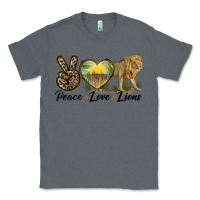 Charcoal Heather peace love lions Classic Tee - LillyAllenDesigns