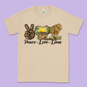 Peace Love Lions Classic Tee Designed By Lillyallendesigns