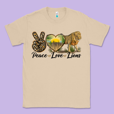 Peace Love Lions Classic Tee Designed By Lillyallendesigns