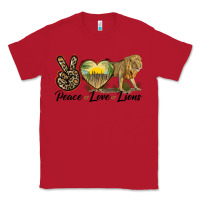 Red peace love lions Classic Tee - LillyAllenDesigns